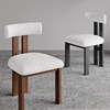 复古实木餐椅法式诧寂风家用书桌椅，靠背椅北欧中古设计师化妆椅子