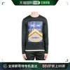 香港直邮iceberg黑色印花长袖t恤f41l63079000
