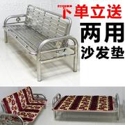 沙发床1.2米推拉不锈钢铁艺，床单人多功能折叠沙发床椅1.8米