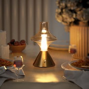 中古床头卧室台灯北欧创意玻璃便携调光浪漫氛围餐厅酒吧小夜灯