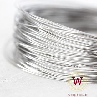 925银丝线 半硬软绕线串珠戒指吊坠玉石网包DIY造型silver wire