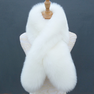 冬季加厚保暖仿狐狸毛围巾(毛围巾)獭兔毛绒，皮草大毛领子披肩女士毛毛围脖