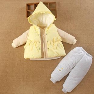 6一12个月女宝宝衣服分体7款8加厚棉服5袄4婴儿秋冬装外套装季天