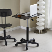 可移动升降小桌子，带滑轮小型沙发床头边桌，电脑办公桌站立式工作台