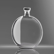 扁酒瓶个性创意扁圆形玻璃酒瓶白酒瓶葡萄酒瓶空瓶密封存酒瓶