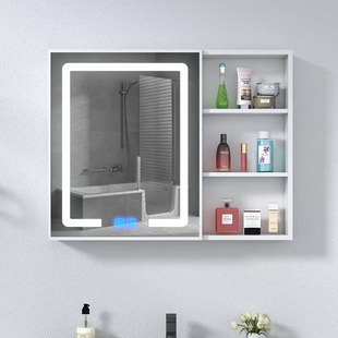 太空铝浴室柜镜柜组合洗手间，单独收纳盒镜箱卫生间，挂墙式智能镜子