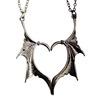 欧美创意蝙蝠翅膀爱心，情侣项链恶魔拼接项链，一对个性时尚吊坠饰品