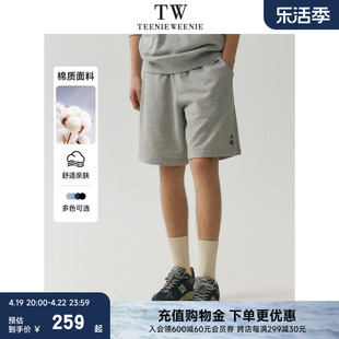 teenieweenie小熊男装卫裤男2024夏季休闲宽松直筒，美式短裤子