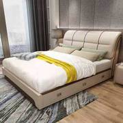 现代简约皮床软体榻榻米，主卧1.8米1.5米软床，储物床皮艺床