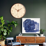 简约现代时钟挂表卧室复古木质挂钟家用北欧创意时尚客厅钟表静音