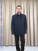 翻领毛呢大衣男 芷青中长款 90羊毛10羊绒 方仕商务休闲薄棉外套