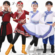儿童蒙古舞蹈服蒙族中国风，薄款女童筷子舞鸿雁，顶碗舞民族演出服装