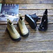 儿童马丁靴女秋冬款单靴，真皮男童宝宝，短靴女童漆皮靴子2023年