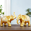 招财大象摆件一对创意家居客厅，酒柜装饰品摆设办公室桌面轻奢高档
