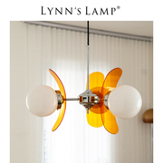 Lynn's立意 中古彩色亚克力吊灯 客厅包豪斯卧室孟菲斯儿童房灯饰