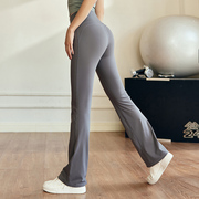 dcw瑜伽裤女微喇叭，高腰提臀运动健身裤，夏季薄款裸感长裤2024