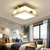 新中式吸顶灯全铜圆形卧室客厅灯现代简约书房中国风古典禅意灯具
