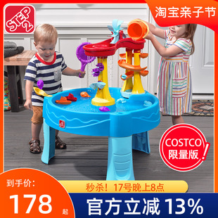 美国进口step2儿童瀑布戏水桌玩水台宝宝沙水池玩具网红水上乐园