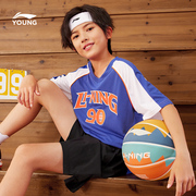 直播李宁篮球比赛套装，男小大童篮球系列套头运动套装