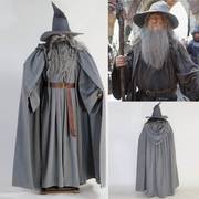 甘道夫gandalf巫师指环王霍，比特人cosplay服装套装灰色斗篷披风