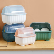 家用厨房碗筷收纳盒沥水，碗架碗碟收纳箱，餐具收纳置物架小型碗柜