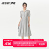 jessyline夏季女装杰茜，莱中长款条纹，连衣裙女323211455