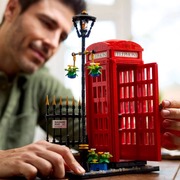 中国积木21347伦敦红色电话亭，街景建筑儿童，拼装益智玩具模型礼物8