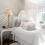 北欧风3d立体壁纸客厅沙发，壁画简约美式蘑菇，白色w壁纸卧室背