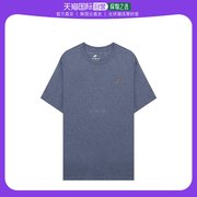 Nike耐克轻盈时尚T恤男女款蓝色圆领线条简洁版型修身