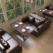 西餐厅咖啡奶茶店桌椅组合简约冷饮休息区酒吧快餐甜品店卡座沙发