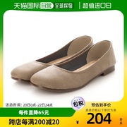 日本直邮o.g.a女士，靴子褐色绒面低帮舒适日常百搭简约女鞋