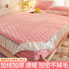 牛奶绒夹棉床笠单件珊瑚绒床罩带花边床垫保护套加厚防滑床单床套