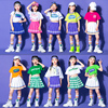 六一儿童演出服幼儿园啦啦队表演服女童爵士舞服装hiphop街舞潮服