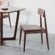 黑胡桃木椅子家用餐椅北欧风纯实木餐桌椅餐厅靠背简约椅凳