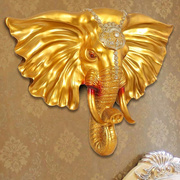 招财大象头壁挂欧式墙壁挂件客厅玄关酒吧，沙发背景墙饭厅墙面装饰