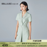 BBLLUUEE/粉蓝衣橱无龄感时尚连体短裤女2024夏装收腰直筒裤