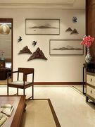 新中式轻奢风远山立体浮雕壁饰玄关走廊客厅茶室墙面创意壁挂装饰