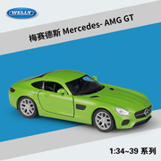 威利1 36奔驰Mercedes- AMG GT仿真合金汽车模型开门回力车玩具