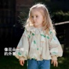 女童满印荷叶领外套童贝童装，春季儿童可爱韩版宽松上衣