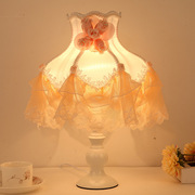 台灯卧室床头灯欧式公主蕾丝，现代简约北欧女孩，家用台灯