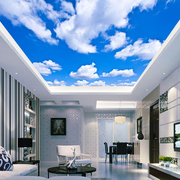 馨图兰格3d天空蓝天白云墙纸，客厅酒店天花板，吊顶棚顶装饰壁纸壁画