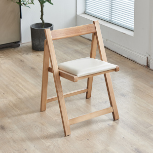 折叠餐椅家用软包坐垫，椅北欧便携靠背凳子，约实木折叠餐椅小户