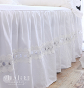 法式韩式蕾丝镂空加厚纯棉床裙款床单床罩单件床裙单双人床单床裙