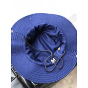 消防夏季圆边帽蓝色太阳帽户外防晒奔雷帽救援训练蓝色太阳帽