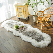 日系风懒人地毯卧室床边毯简约ins仿羊毛坐垫加厚地垫撸猫感异形