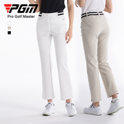 pgm高尔夫服装女装裤子短袖微喇叭，开叉长裤运动套装，夏季t恤polo衫
