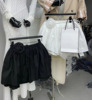 十三行2024春季韩版减龄显瘦黑白纯色蓬蓬仙女时尚半身裙短裙