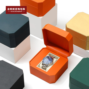 金蚂蚁(金蚂蚁)八角手表盒子，高档pu皮革多颜色，选择手表包装盒礼盒定制logo