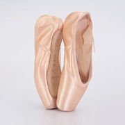 亚莉丝黛芭蕾舞蹈，足尖鞋皮头缎面练功鞋，儿童舞蹈鞋女