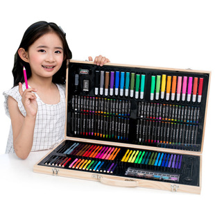 儿童画笔水彩笔套装绘画用品，礼盒办公蜡笔油画棒美术专用绘画套装